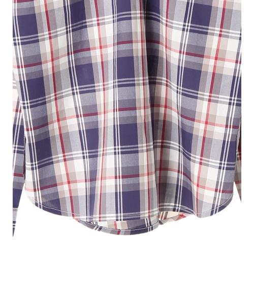 AMERICAN HOLIC（アメリカンホリック）の「バックVスキッパーブラウス（シャツ/ブラウス・レディース・ブルー系その他/その他30/オフホワイト/カーキ/ネイビー/ブラック系その他/ピンク/ベージュ/サックスブルー/ドット/その他27/その他4・L/M）」の14枚目の写真