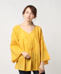 チャイハネ | 【チャイハネ】yul 鳥刺繍フレアスリーブトップス(シャツ/ブラウス)