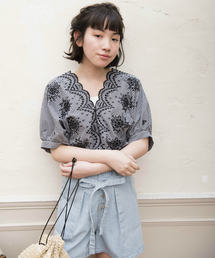 OLIVE des OLIVE | スカラップ刺繍ブラウス(シャツ/ブラウス)