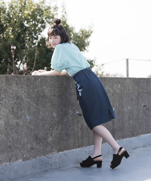 OLIVE des OLIVE（オリーブデオリーブ）の「スカラップ刺繍ブラウス（シャツ/ブラウス・レディース・オフホワイト/グリーン/ブラック・FREE）」の16枚目の写真