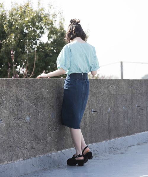 OLIVE des OLIVE（オリーブデオリーブ）の「スカラップ刺繍ブラウス（シャツ/ブラウス・レディース・オフホワイト/グリーン/ブラック・FREE）」の10枚目の写真