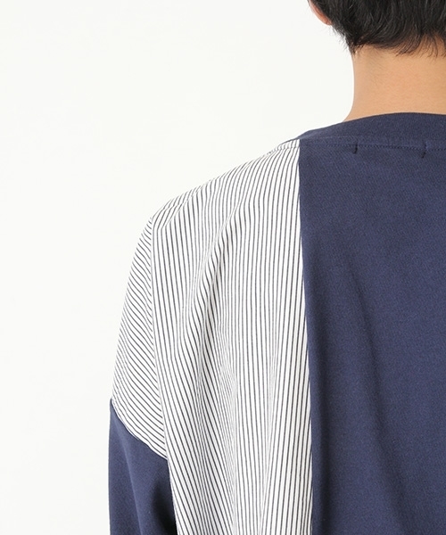 niko and...（ニコアンド）の「異素材切り替えプルオーバー【niko and ...】（Tシャツ/カットソー・メンズ・オフホワイト/ネイビー・LARGE/MEDIUM）」の12枚目の写真