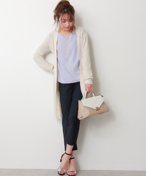 N.(N. Natural Beauty Basic)(エヌエヌナチュラルビューティーベーシック)の「◆ハイゲージアゼトッパーカーディガン(カーディガン/ボレロ・レディース・グレー/ホワイト/イエロー/ネイビー・MEDIUM)」の13枚目の写真