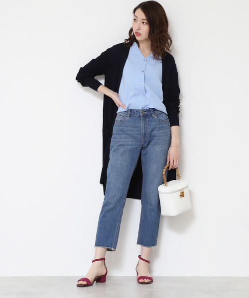N.(N. Natural Beauty Basic)(エヌエヌナチュラルビューティーベーシック)の「◆ハイゲージアゼトッパーカーディガン(カーディガン/ボレロ・レディース・グレー/ホワイト/イエロー/ネイビー・MEDIUM)」の19枚目の写真