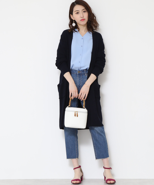 N.(N. Natural Beauty Basic)(エヌエヌナチュラルビューティーベーシック)の「◆ハイゲージアゼトッパーカーディガン(カーディガン/ボレロ・レディース・グレー/ホワイト/イエロー/ネイビー・MEDIUM)」の20枚目の写真