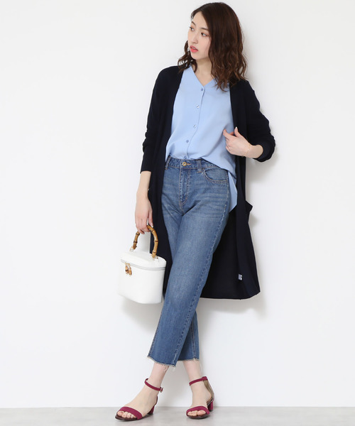 N.(N. Natural Beauty Basic)(エヌエヌナチュラルビューティーベーシック)の「◆ハイゲージアゼトッパーカーディガン(カーディガン/ボレロ・レディース・グレー/ホワイト/イエロー/ネイビー・MEDIUM)」の21枚目の写真