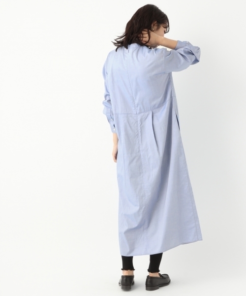 A part by（アパートバイ）の「Cハイネックキリカエフレアワンピース 798234（ワンピース・レディース・ライトブルー/ブラック/ブラック系その他・FREE）」の7枚目の写真