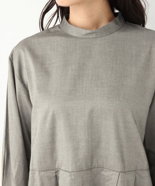 A part by（アパートバイ）の「Cハイネックキリカエフレアワンピース 798234（ワンピース・レディース・ライトブルー/ブラック/ブラック系その他・FREE）」の11枚目の写真