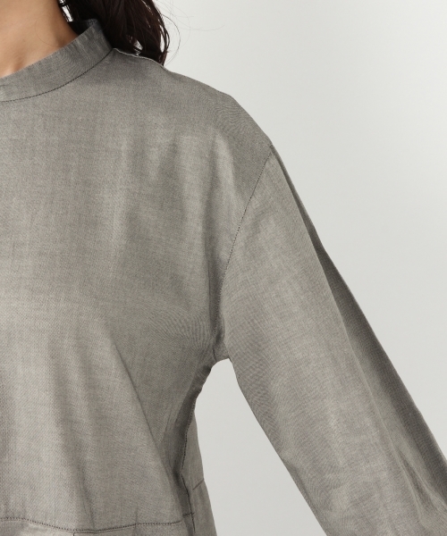 A part by（アパートバイ）の「Cハイネックキリカエフレアワンピース 798234（ワンピース・レディース・ライトブルー/ブラック/ブラック系その他・FREE）」の12枚目の写真