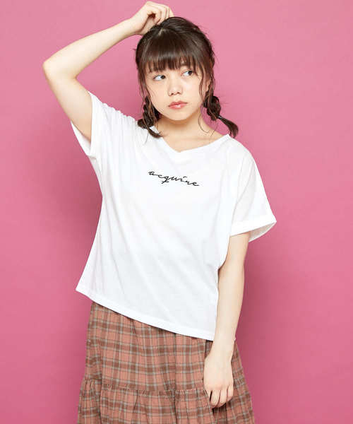 OLIVE des OLIVE(オリーブデオリーブ)の「ロゴ T(Tシャツ/カットソー・レディース・ホワイト/キャメル/パープル/ブラック・FREE)」の5枚目の写真