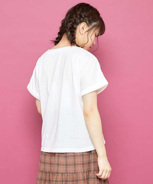 OLIVE des OLIVE(オリーブデオリーブ)の「ロゴ T(Tシャツ/カットソー・レディース・ホワイト/キャメル/パープル/ブラック・FREE)」の7枚目の写真