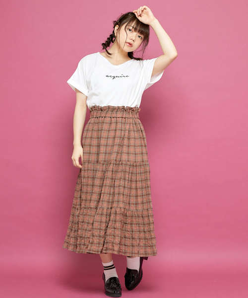 OLIVE des OLIVE(オリーブデオリーブ)の「ロゴ T(Tシャツ/カットソー・レディース・ホワイト/キャメル/パープル/ブラック・FREE)」の13枚目の写真