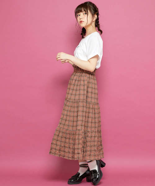 OLIVE des OLIVE(オリーブデオリーブ)の「ロゴ T(Tシャツ/カットソー・レディース・ホワイト/キャメル/パープル/ブラック・FREE)」の14枚目の写真