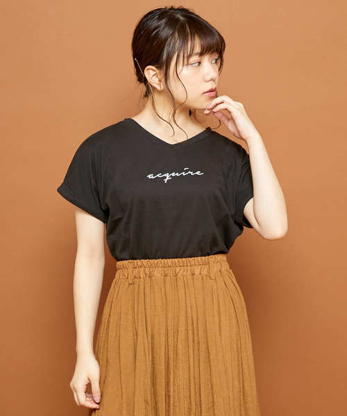 OLIVE des OLIVE(オリーブデオリーブ)の「ロゴ T(Tシャツ/カットソー・レディース・ホワイト/キャメル/パープル/ブラック・FREE)」の15枚目の写真
