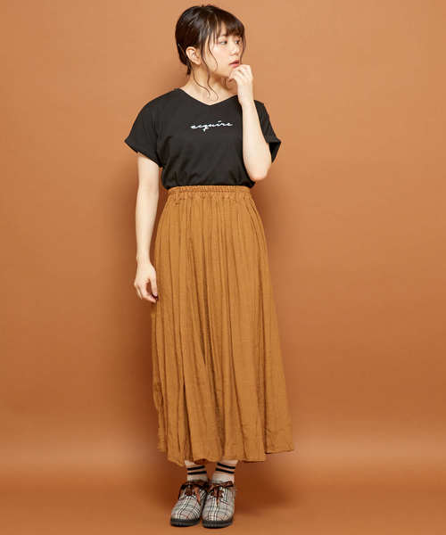 OLIVE des OLIVE(オリーブデオリーブ)の「ロゴ T(Tシャツ/カットソー・レディース・ホワイト/キャメル/パープル/ブラック・FREE)」の17枚目の写真