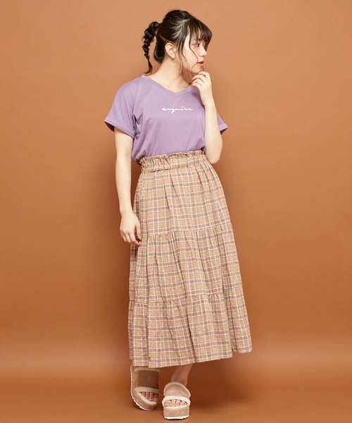 OLIVE des OLIVE(オリーブデオリーブ)の「ロゴ T(Tシャツ/カットソー・レディース・ホワイト/キャメル/パープル/ブラック・FREE)」の20枚目の写真