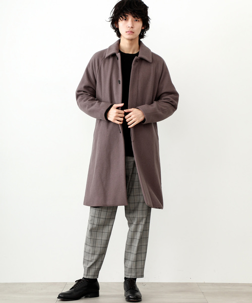 ステンカラーコート Studious ステュディオス のファッション Studious Zozo限定 セール 強圧縮メルトンフライフロント ステンカラーコート