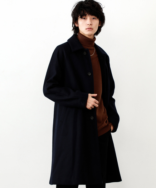 ステンカラーコート Studious ステュディオス のファッション Studious Zozo限定 セール 強圧縮メルトンフライフロント ステンカラーコート