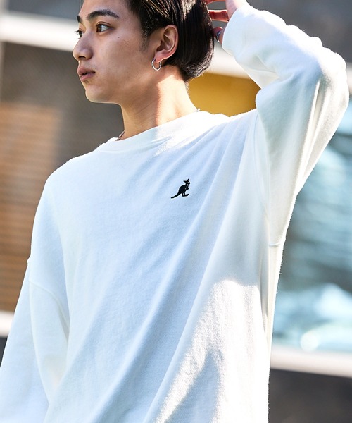 KANGOL(カンゴール)の「▽WEB限定 MONO-MART×KANGOL カンゴール ビッグシルエット プルオーバースウェット(スウェット・メンズ・杢グレー/ワイン/オフホワイト/ダークグリーン/ブラック/ベージュ/ブラウン/ロイヤルブルー/ホワイト系その他/ピンク/ブラック系その他/ライトパープル/ライトオリーブ/ライトブラウン/グリーン系その他/パープル系その他/ブルーグリーン/チャコール/ダークベージュ/ベージュ系その他2/パープル系その他2/ライトブルー/ライトピンク/グレー系その他/グリーン系その他2/ライトベージュ/ブラウン系その他2/ベージュ系その他3/レッド系その他/グレー系その他4/グリーン系その他6/グリーン系その他5/グレー系その他5/グレー系その他2/ブラウン系その他/ベージュ系その他6/ブラック系その他2/グレー系その他6/ブラック系その他4/グリーン系その他3/グリーン系その他4/レッド系その他2/ホワイト系その他2/ベージュ系その他5/ホワイト系その他4/ホワイト系その他3/モスグリーン/レッド系その他3/ブラウン系その他3/ベージュ系その他4/グレー系その他3/グレー系その他7/ベージュ×ブラック/ベージュ系その他7/グリーン系その他7/ブラック系その他3/ブルー系その他2/その他2/ブルー系その他/その他/その他4/その他3/パープル系その他3/ブラウン系その他4/アッシュブラウン/ブラック系その他5/グレイッシュベージュ/その他5・FREE)」の7枚目の写真