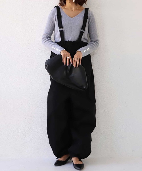 antiqua（アンティカ）の「リブＶネックコットンニット（ニット/セーター・レディース・ブラック/ベージュ/パープル/ネイビー/レッド/オフホワイト/杢グレー/ブルー/ラベンダー・S/M/L）」の17枚目の写真