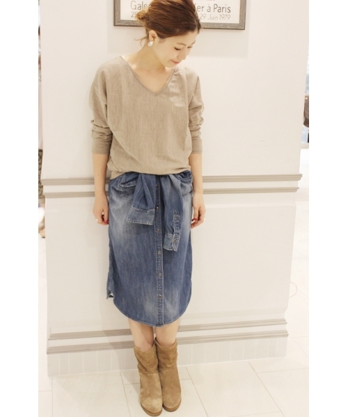 SLOBE IENA（スローブイエナ）の「GIOIA DELLACQUA インヒールブーツ。（ブーツ・レディース・ブラック/ベージュ系その他・36/37/38）」の12枚目の写真