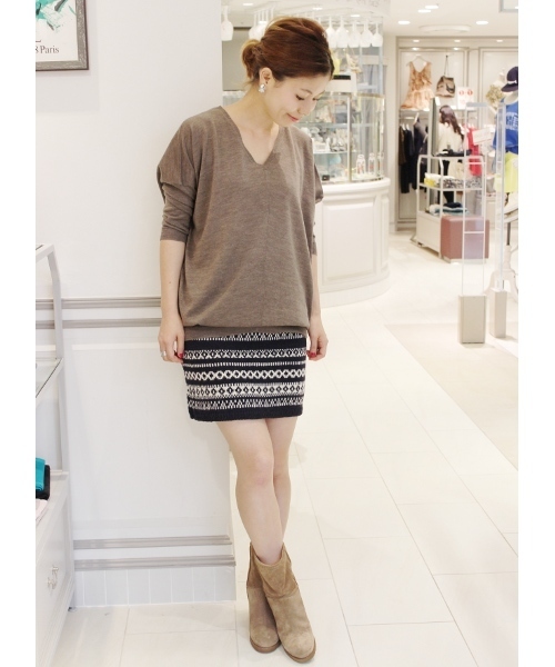 SLOBE IENA（スローブイエナ）の「GIOIA DELLACQUA インヒールブーツ。（ブーツ・レディース・ブラック/ベージュ系その他・36/37/38）」の14枚目の写真