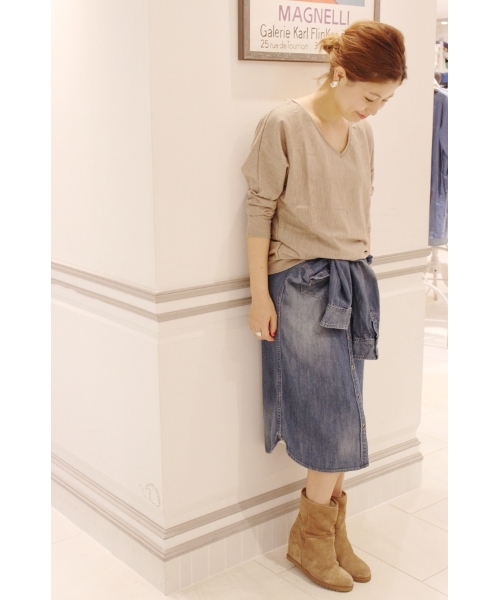 SLOBE IENA（スローブイエナ）の「GIOIA DELLACQUA インヒールブーツ。（ブーツ・レディース・ブラック/ベージュ系その他・36/37/38）」の11枚目の写真