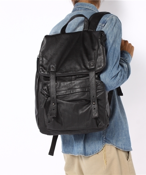 And A（アンドエー）の「レザーフォルドリュック（バックパック/リュック・メンズ・ホワイト/ブラック/キャメル・FREE）」の12枚目の写真