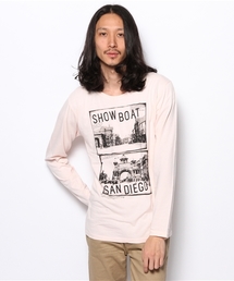 WEGO/フォトプリントUネックTシャツ