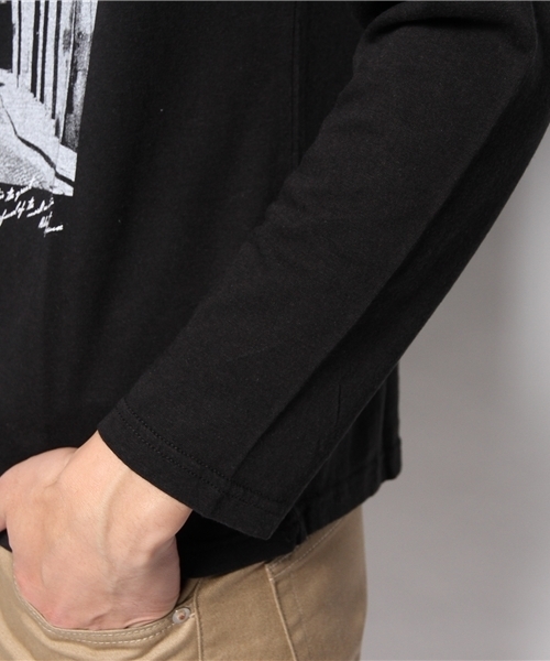 WEGO(ウィゴー)の「WEGO/フォトプリントUネックTシャツ(Tシャツ/カットソー・メンズ・ホワイト/ホワイト系その他/ブラック/ネイビー/ライトピンク・MEDIUM/LARGE)」の10枚目の写真