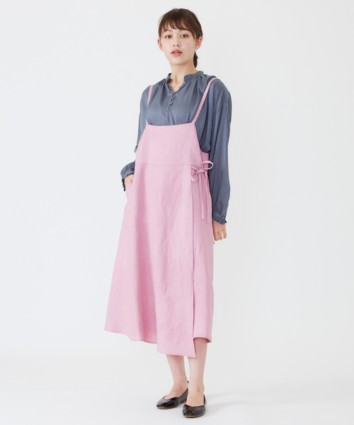 POU DOU DOU（プードゥドゥ）の「スタンドカラースモックブラウス（シャツ/ブラウス・レディース・グレー/オフホワイト/イエロー/グリーン・3）」の17枚目の写真