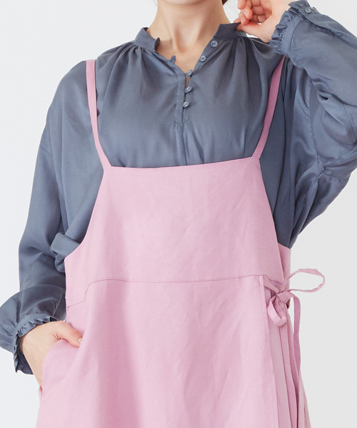 POU DOU DOU（プードゥドゥ）の「スタンドカラースモックブラウス（シャツ/ブラウス・レディース・グレー/オフホワイト/イエロー/グリーン・3）」の14枚目の写真