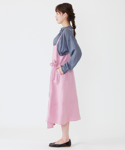 POU DOU DOU（プードゥドゥ）の「スタンドカラースモックブラウス（シャツ/ブラウス・レディース・グレー/オフホワイト/イエロー/グリーン・3）」の5枚目の写真