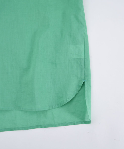POU DOU DOU（プードゥドゥ）の「スタンドカラースモックブラウス（シャツ/ブラウス・レディース・グレー/オフホワイト/イエロー/グリーン・3）」の9枚目の写真