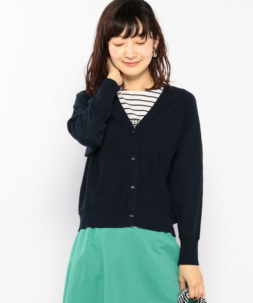 Petit Honfleur(プチオンフルール)の「【UVカット】ドルマンカーディガン(カーディガン/ボレロ・レディース・ホワイト/ネイビー/グリーン・M size/L size)」の3枚目の写真