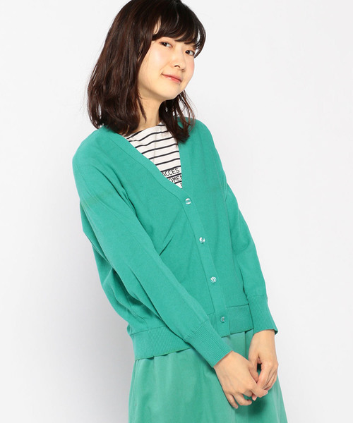 Petit Honfleur(プチオンフルール)の「【UVカット】ドルマンカーディガン(カーディガン/ボレロ・レディース・ホワイト/ネイビー/グリーン・M size/L size)」の1枚目の写真