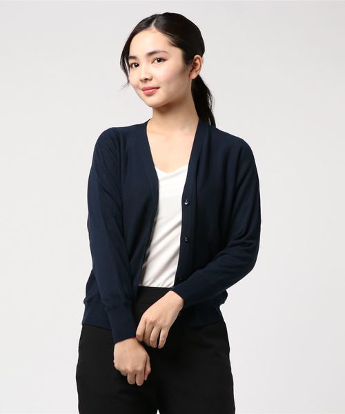 Petit Honfleur(プチオンフルール)の「【UVカット】ドルマンカーディガン(カーディガン/ボレロ・レディース・ホワイト/ネイビー/グリーン・M size/L size)」の11枚目の写真