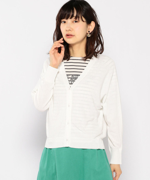 Petit Honfleur(プチオンフルール)の「【UVカット】ドルマンカーディガン(カーディガン/ボレロ・レディース・ホワイト/ネイビー/グリーン・M size/L size)」の21枚目の写真