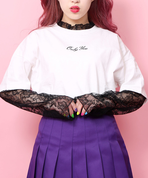 WC（ダブル シー）の「WC/レースレイヤードTシャツ（Tシャツ
