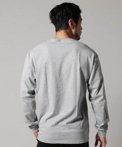 Champion（チャンピオン）の「Champion コットン無地長袖ベーシック＆ビッグTシャツ（Tシャツ/カットソー・メンズ・ブラック/ネイビー/ホワイト/グレー・XXL/XL/L/M）」の7枚目の写真