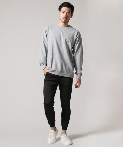 Champion（チャンピオン）の「Champion コットン無地長袖ベーシック＆ビッグTシャツ（Tシャツ/カットソー・メンズ・ブラック/ネイビー/ホワイト/グレー・XXL/XL/L/M）」の14枚目の写真