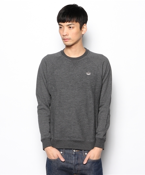 adidas Originals（アディダスオリジナルス）の「アディダス オリジナルス クルースウェット adidas Originals PBS CREW F78008（スウェット・メンズ・ダークグレー/ネイビー・LARGE/X-LARGE/MEDIUM）」の2枚目の写真