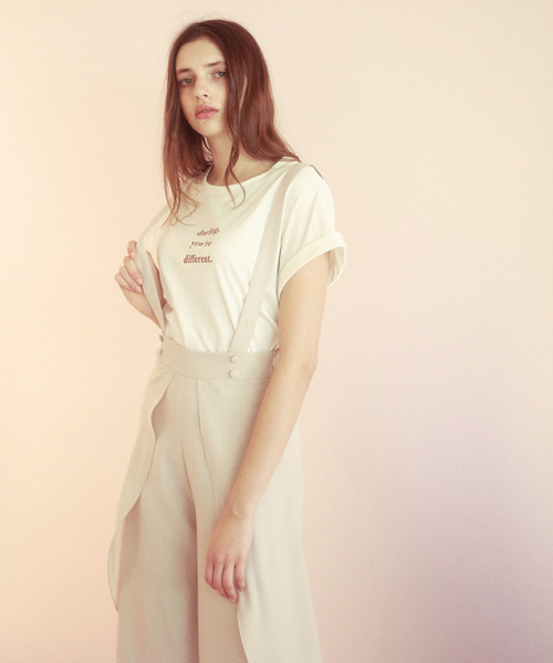 lissi Boutique(リージーブティック)の「【lissi Boutique】darlingTシャツ(Tシャツ/カットソー・レディース・ホワイト/ピンク・FREE)」の4枚目の写真