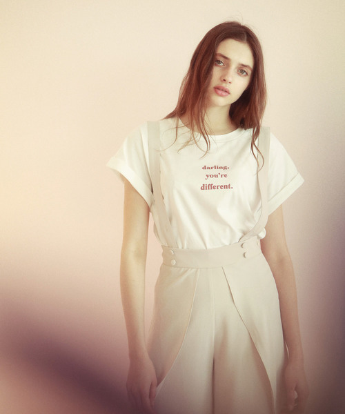 lissi Boutique(リージーブティック)の「【lissi Boutique】darlingTシャツ(Tシャツ/カットソー・レディース・ホワイト/ピンク・FREE)」の5枚目の写真