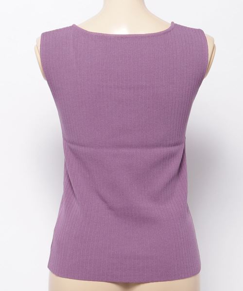 coca(coca)(コカ)の「前後2wayスクエアネックリブタンクトップ(タンクトップ・レディース・ブラック/パープル/ブラウン/ブルー/ベージュ/グリーン・ONE SIZE)」の7枚目の写真