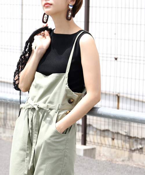 coca(coca)(コカ)の「前後2wayスクエアネックリブタンクトップ(タンクトップ・レディース・ブラック/パープル/ブラウン/ブルー/ベージュ/グリーン・ONE SIZE)」の14枚目の写真