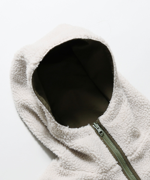 made in standard （メイドインスタンダード）の「ボアライナーマウンテンパーカー -2WAY（マウンテンパーカー・レディース・ブラック/ベージュ/ネイビー/カーキ・S/M/L）」の16枚目の写真