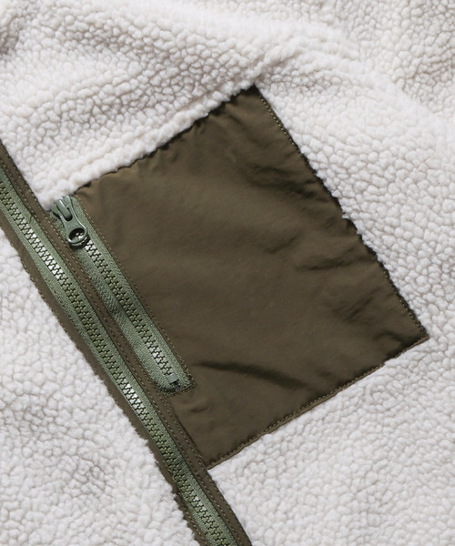 made in standard （メイドインスタンダード）の「ボアライナーマウンテンパーカー -2WAY（マウンテンパーカー・レディース・ブラック/ベージュ/ネイビー/カーキ・S/M/L）」の17枚目の写真