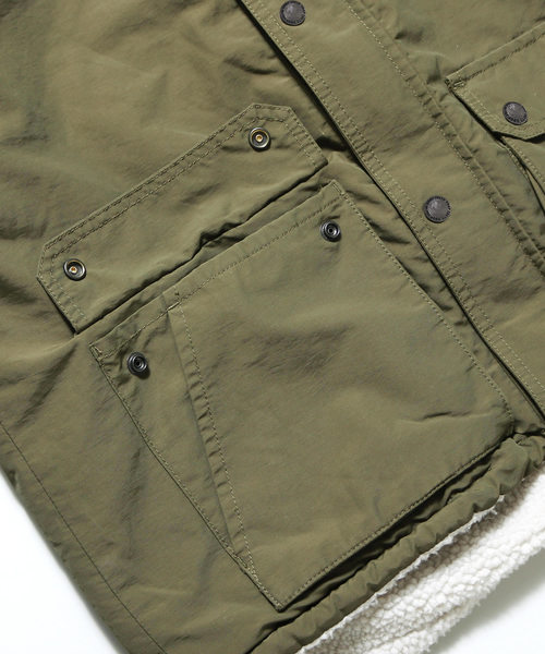 made in standard （メイドインスタンダード）の「ボアライナーマウンテンパーカー -2WAY（マウンテンパーカー・レディース・ブラック/ベージュ/ネイビー/カーキ・S/M/L）」の11枚目の写真