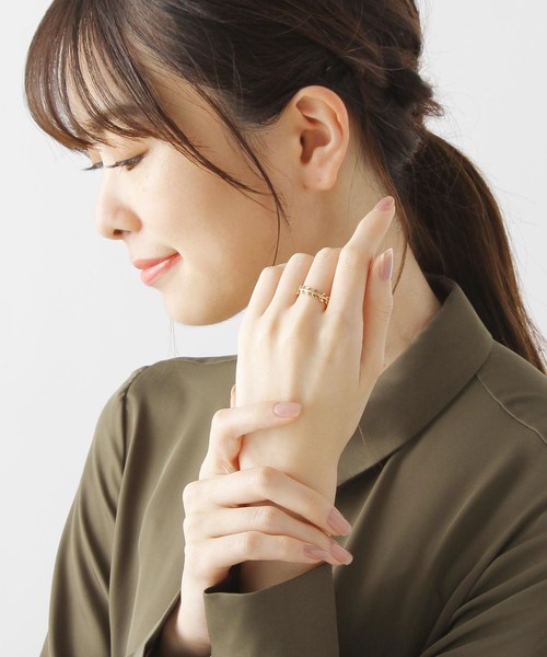 COCOSHNIK(ココシュニック)の「K10エタニティ リーフリング(リング・レディース・ホワイト系その他7・10号/14号/12号)」の10枚目の写真